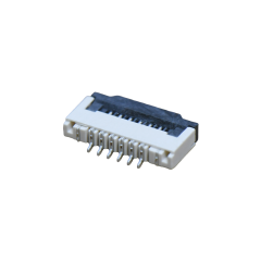 Pitch 1.00mm H2.00mm 卧式下接前掀盖 SMT型 FPC